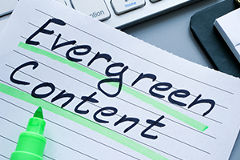 evergreen-content photo of "evergreen content" written in text