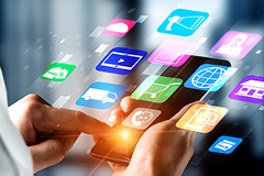 mobile-apps image depicting various app icons