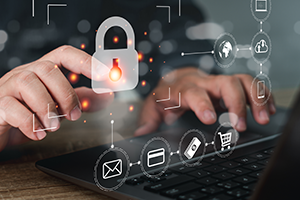 graphic indicating online privacy