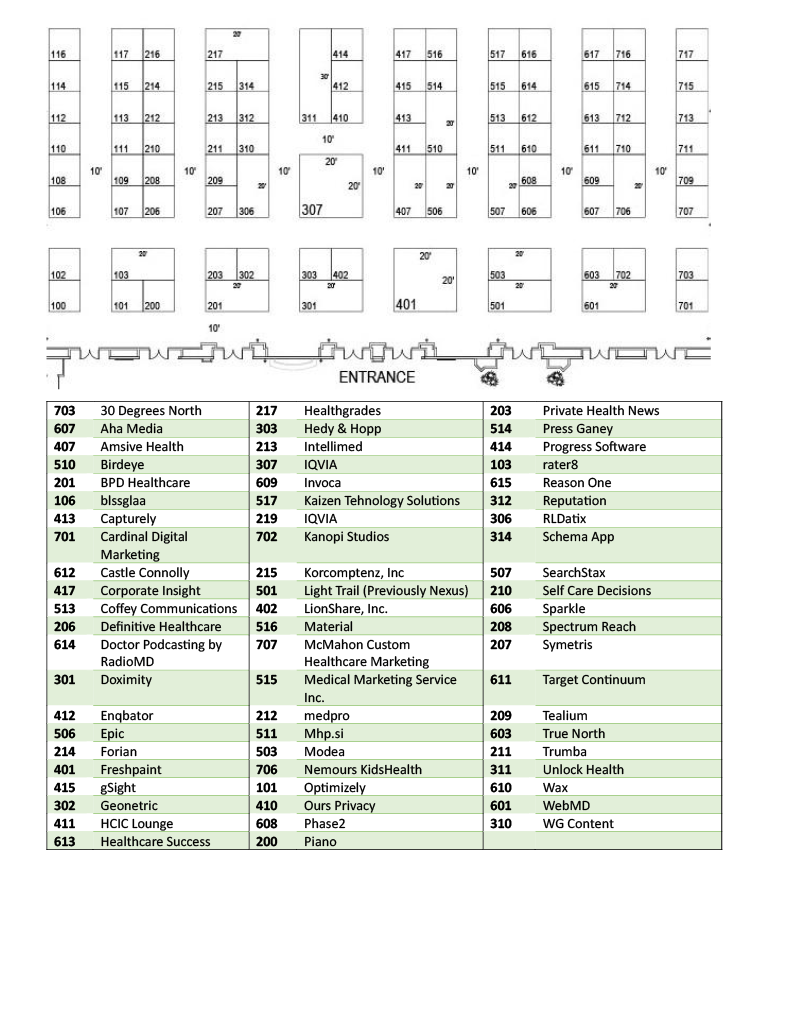 2026 Exhibit Hall Map